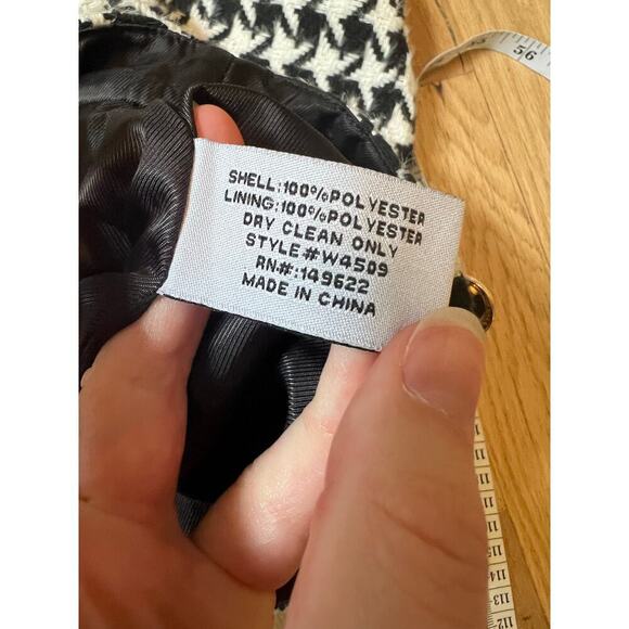 Walter Baker Houndstooth Mini Skirt Women's S 28 Preppy Academia Gold Hardware - Picture 6 of 10